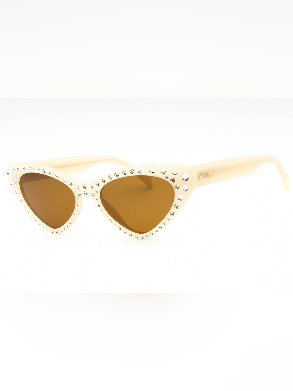 Moschino Crystal Embellished Cat Eye Sunglasses, Model MOS006/S/STR